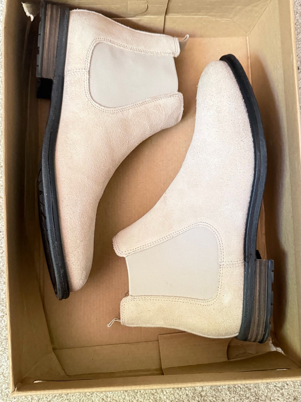 STEVE MADDEN MENS Suede Chelsea Ankle Boots